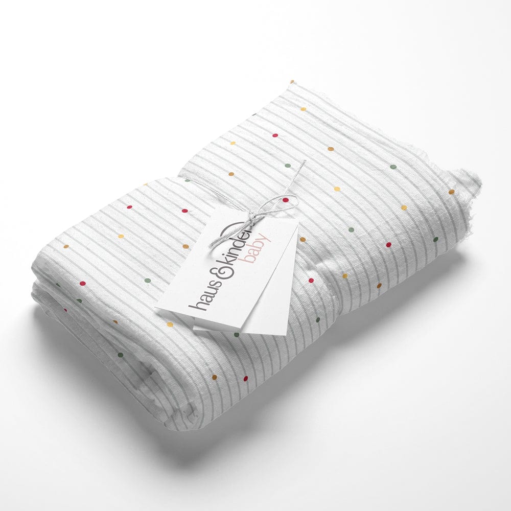 Jungle Safari Collection 100% Cotton Muslin Swaddle Pack Of 4 (Woodland, Elephant, Lion, Dot)