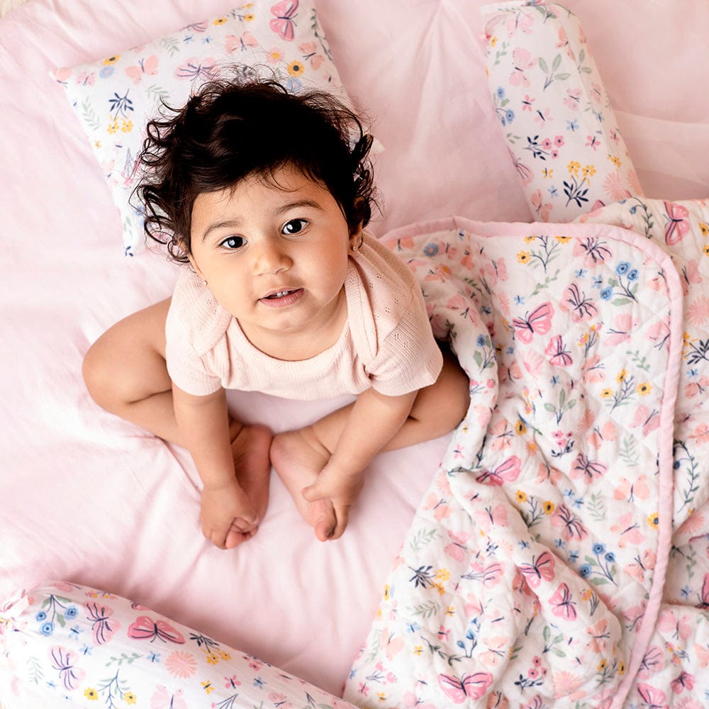 Bedding Set: Mattress, Bolsters with Quilt (Pack of 5)