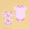 Baby Girl Pink Blush Short Sleeve Onesies Pack of 2 Collection