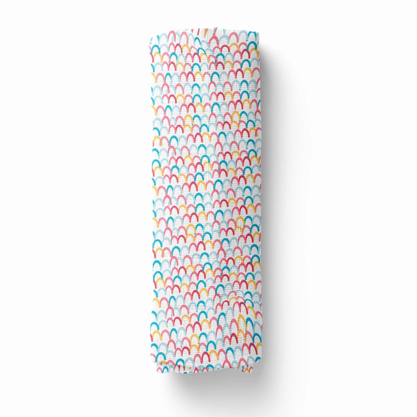 Rainbow Collection 100% Cotton Soft Muslin Swaddles Wrap for Newborn Baby - Pack of 3, Multicolor
