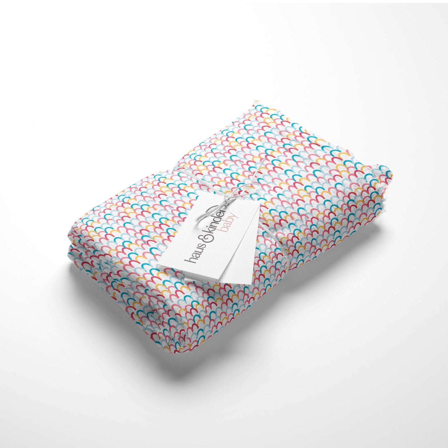 Rainbow Collection 100% Cotton Soft Muslin Swaddles Wrap for Newborn Baby - Pack of 3, Multicolor