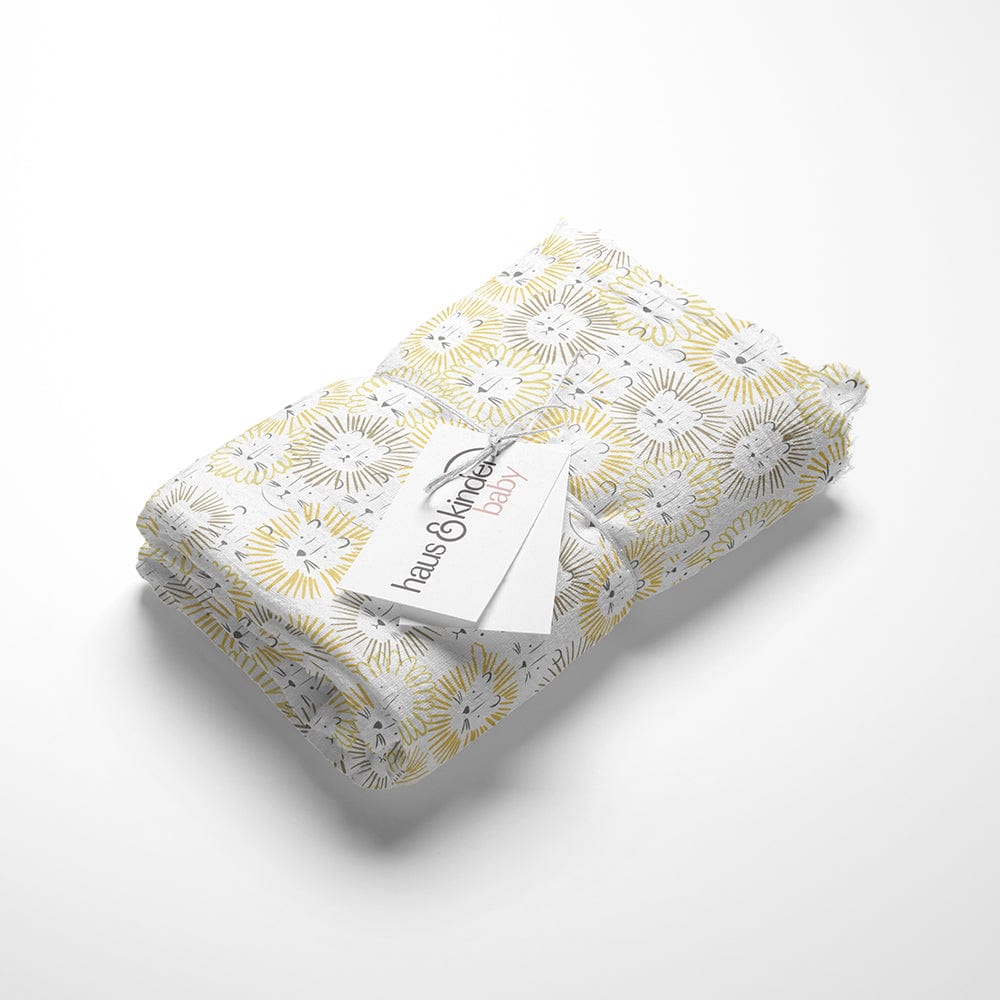 Jungle Collection 100% Cotton Soft Muslin Swaddles Wrap for Newborn Baby - Pack of 3 (100 x 100 cm, Yellow, Multicolor)