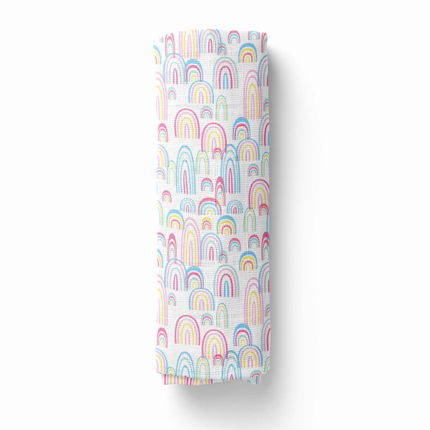 Rainbow Collection 100% Cotton Soft Muslin Swaddles Wrap for Newborn Baby - Pack of 3, Multicolor