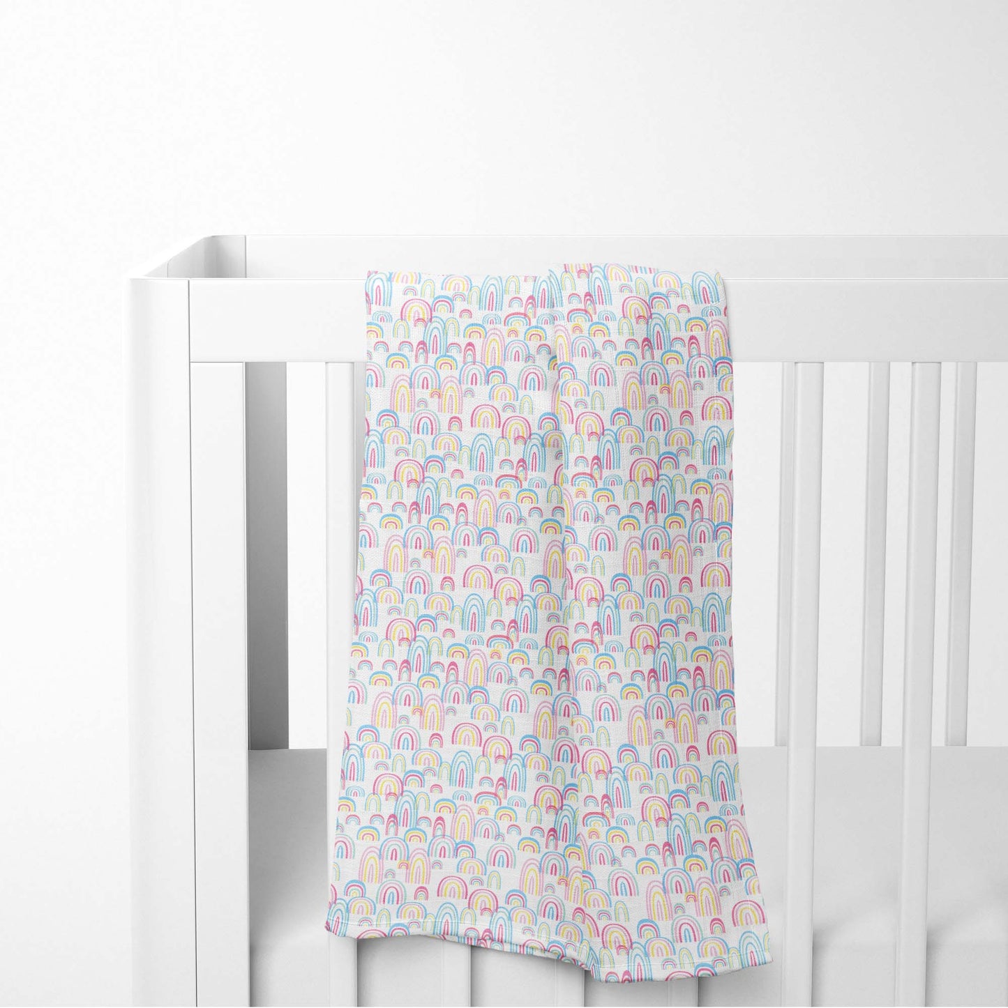 Rainbow Collection 100% Cotton Soft Muslin Swaddles Wrap for Newborn Baby - Pack of 3, Multicolor