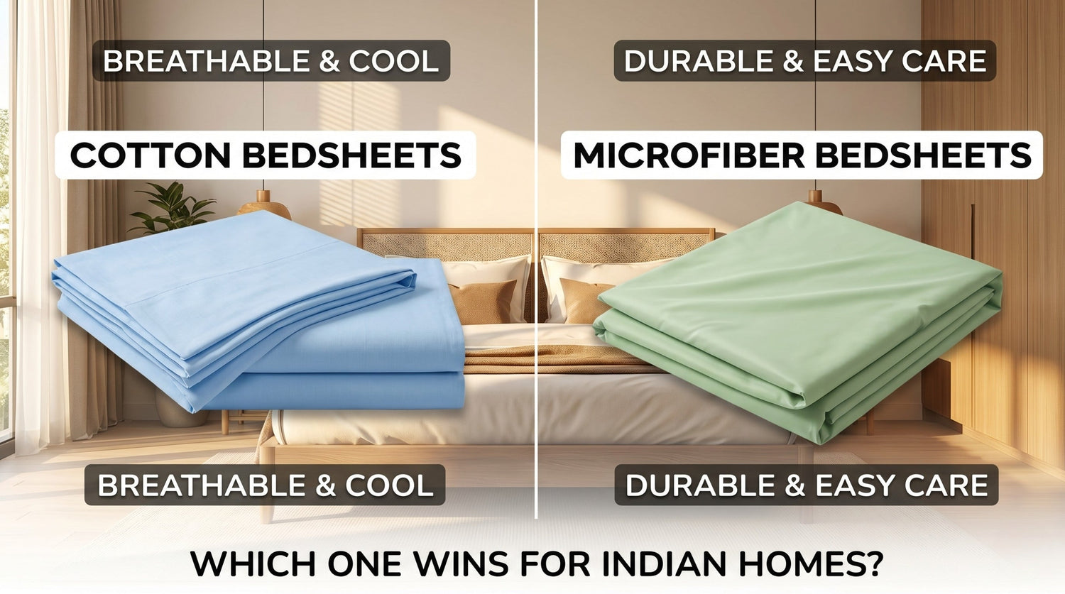 Cotton vs Microfiber Bedsheets: Which One Wins for Indian Homes?