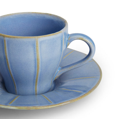 Nimbus Clay Cup & Saucer- Sky Blue