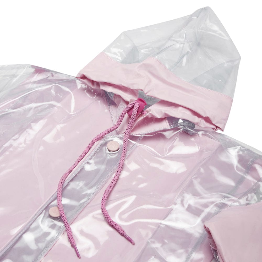 Clear Bloom Kids Raincoat with inbuilt backpack extension, Clear Pink (2-5Y)
