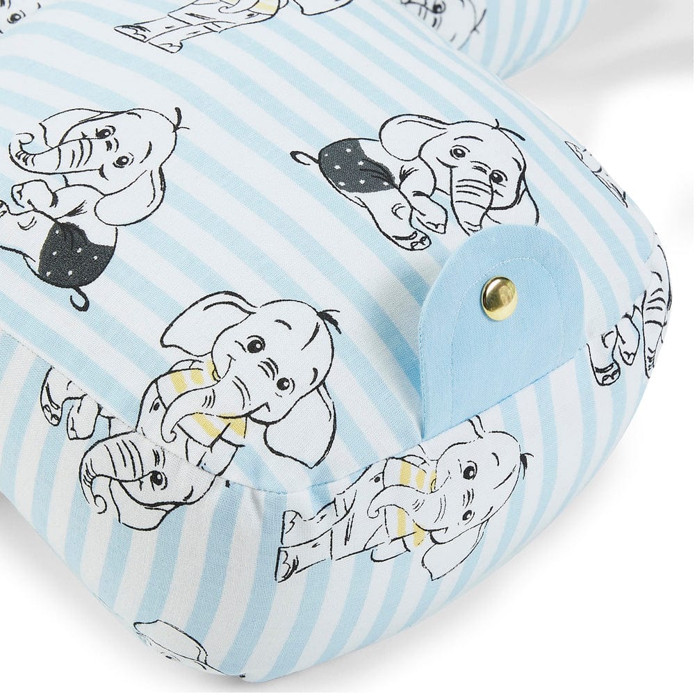 Cotton Pram Pillow cum Baby Seat , Elephantastic