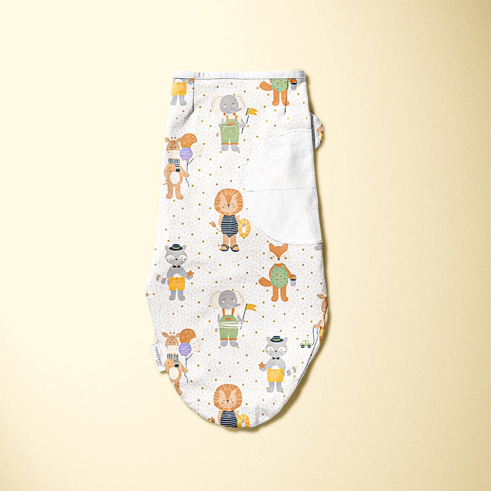 Dreamsack Easy Wrap Swaddle, Jungle Party, Size (0-3 months)