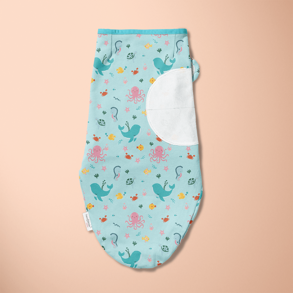 H&K Dreamsack Easy Wrap Swaddle, Vitami Sea. Size (0-3 months)