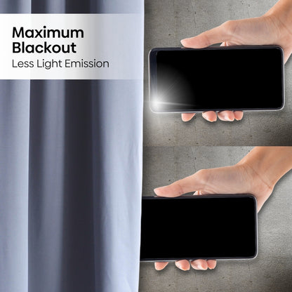 Blackout Digital Printed Pack Of 2 Curtain, Mist