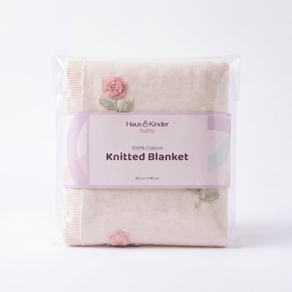Rosette Charm Chrochet Blanket (0-2Y) - Swaddles and Blankets | haus & kinder