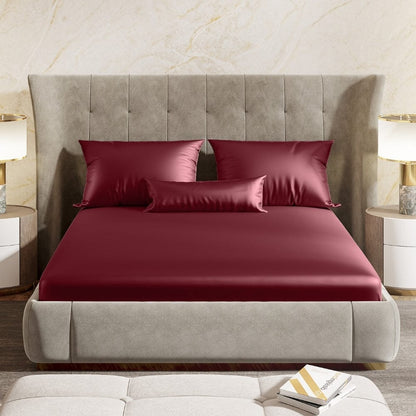 Satin Royale Crimson Velvet 300TC Satin Double Bedsheet