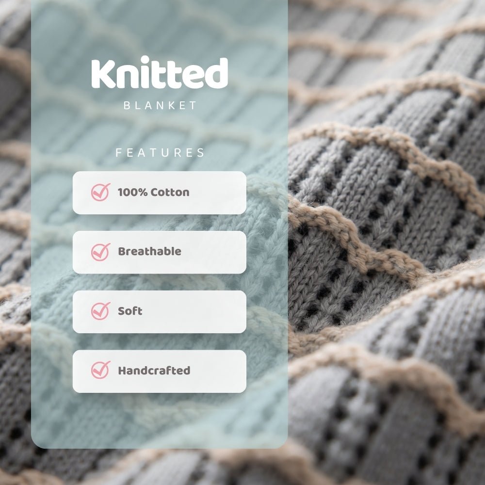Twilight Moon Knitted Lace Blanket (0-2Y) - Swaddles and Blankets | haus & kinder