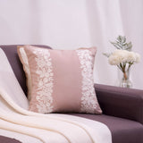 Embroidered Decorative Cushion Cover, Lacewood Elegance Bunch
