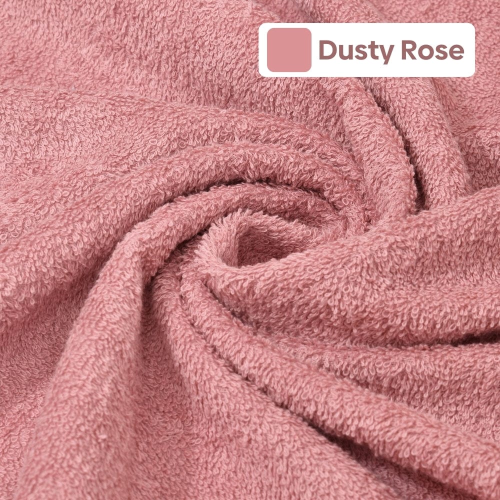 100% Cotton Low Twist Combed, 340 GSM, Pack of 2 (Roebuck & Dusty Rose)