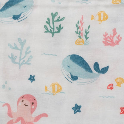 Sea and Bloom Pack of Muslin Cotton Burp Cloths- Pack of 2