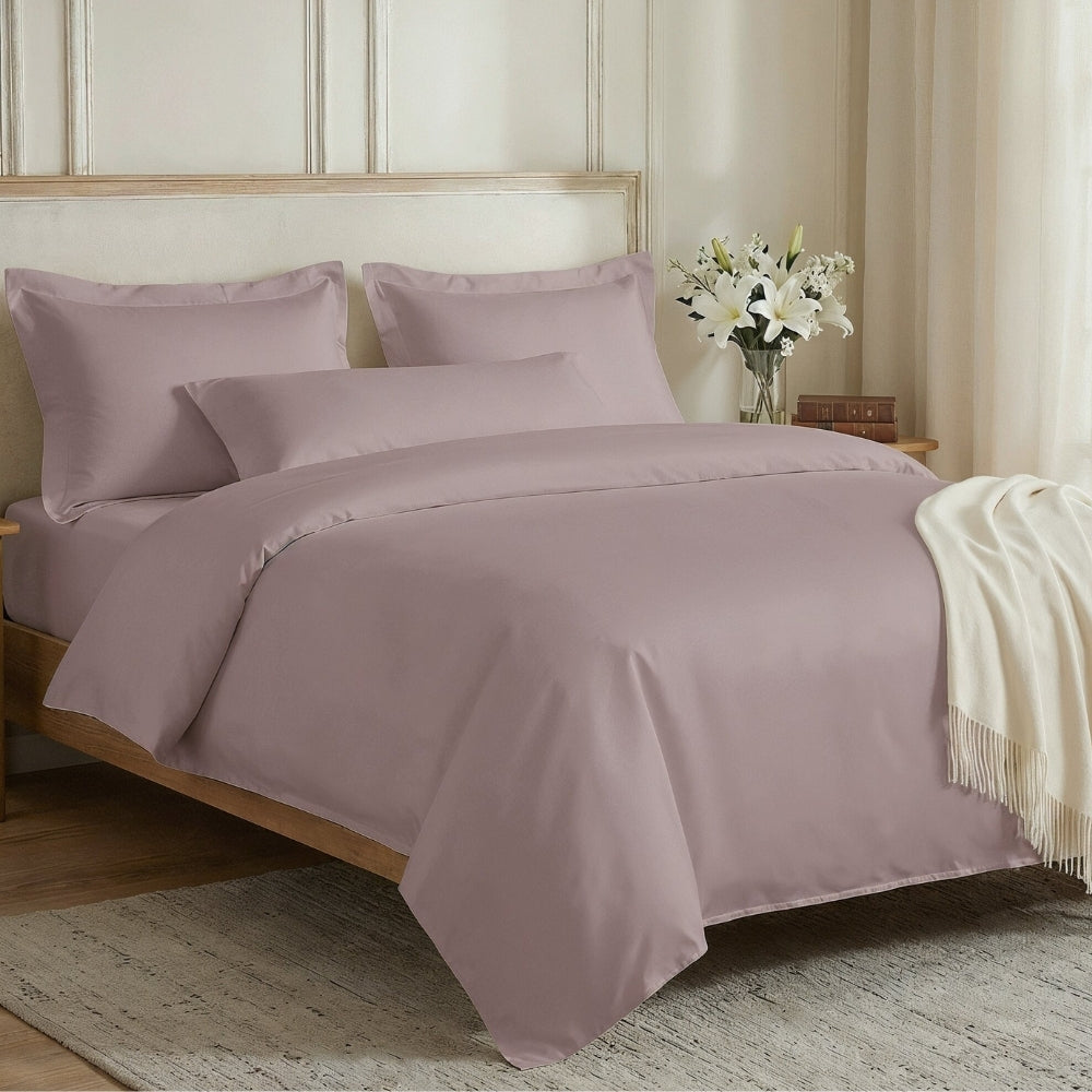 Tencel 300 TC King Flat Bedsheet- Lavender Fog