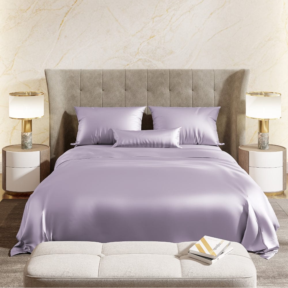 Satin Royale Serene Lilac 300TC Satin King Bedsheet