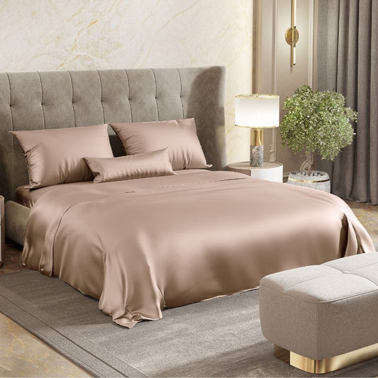 Satin Royale Golden Sand 300TC Satin Double Bedsheet