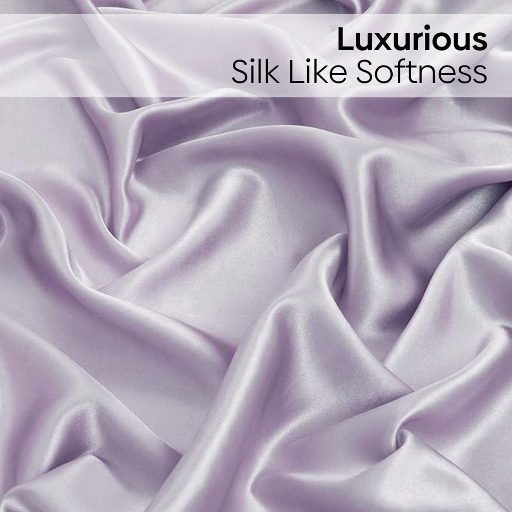 Satin Royale Serene Lilac 300TC Satin Double Bedsheet