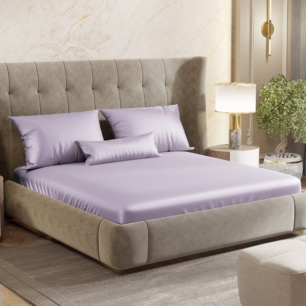 Satin Royale Serene Lilac 300TC Satin Double Bedsheet