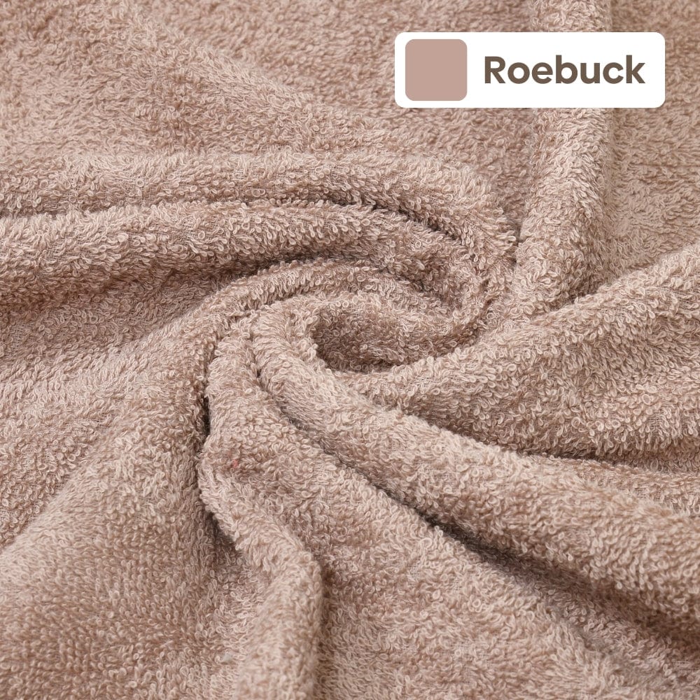 100% Cotton Low Twist Combed, 340 GSM, Pack of 2 (Roebuck & Dusty Rose)