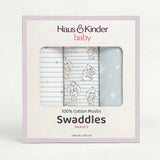 Twinkle Dreams  Collection Muslin Swaddle- Pack Of 3