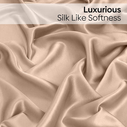 Satin Royale Golden Sand 300TC Satin Double Bedsheet