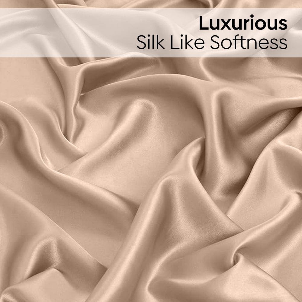 Satin Royale Golden Sand 300TC Satin King Bedsheet