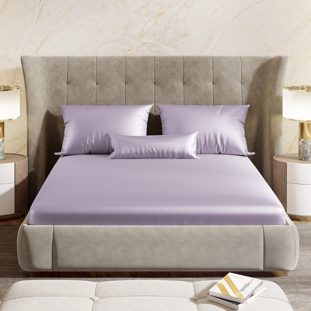 Satin Royale Serene Lilac 300TC Satin King Bedsheet