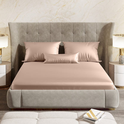 Satin Royale Golden Sand 300TC Satin King Bedsheet