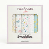 Dream Safari 100% Cotton Muslin Swaddle Pack Of  5