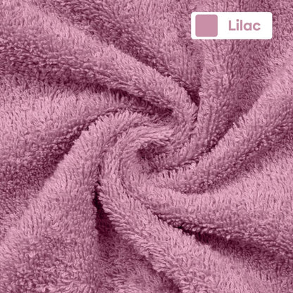 Bath Towel Set of 2, 100% Cotton, Pink & Lilac