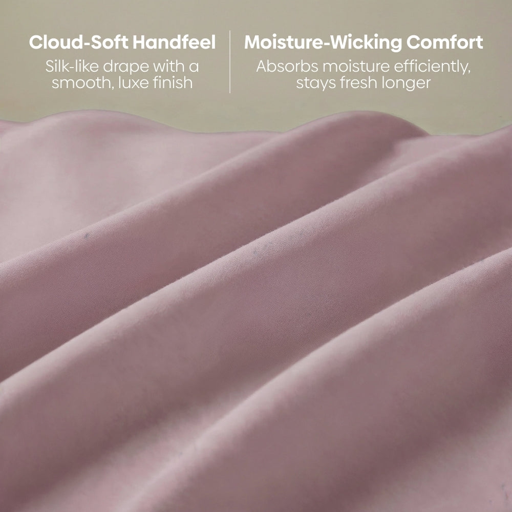 Tencel 300 TC King Flat Bedsheet- Lavender Fog