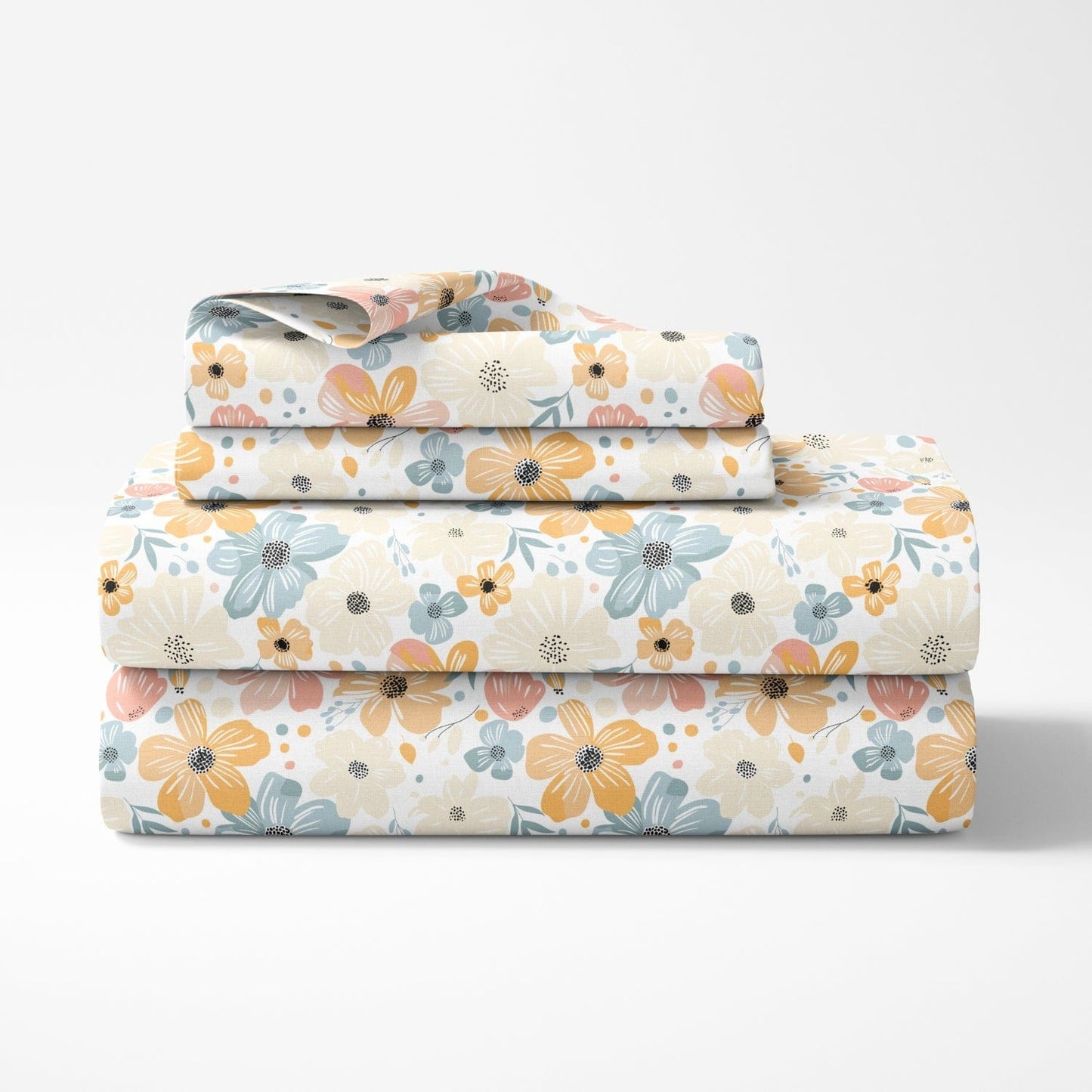 Hawaiian Petals 100% Cotton Single Bedsheet, 144 TC