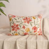 Embroidered Decorative Cushion Cover, Coral Lily