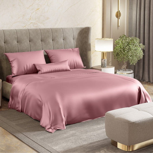 Satin Royale Muted Rose 300TC Satin Double Bedsheet