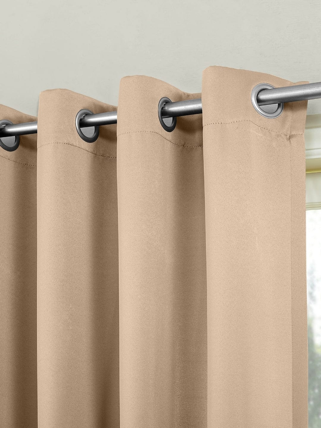 Solid blackout curtains set of 2, Ecru