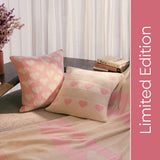 Blush Heart Duo : Pack of 2 Cushion Cover