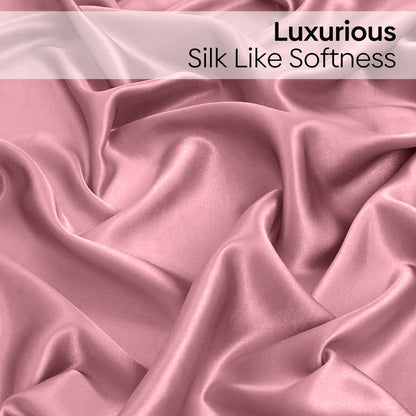 Satin Royale Muted Rose 300TC Satin Double Bedsheet