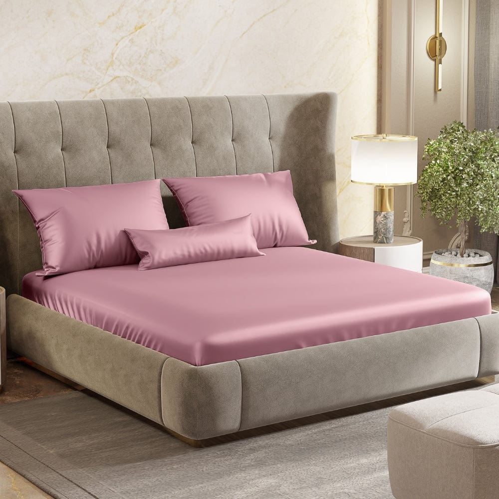 Satin Royale Muted Rose 300TC Satin Double Bedsheet