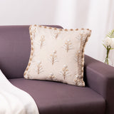 Embroidered Decorative Cushion Cover, Earthy Elegance