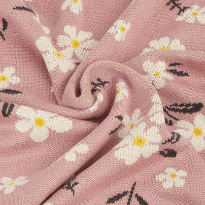 Petel Pink Cotton Knitted All Season AC Blanket