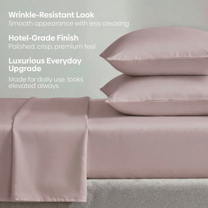 Tencel 300 TC King Flat Bedsheet- Lavender Fog