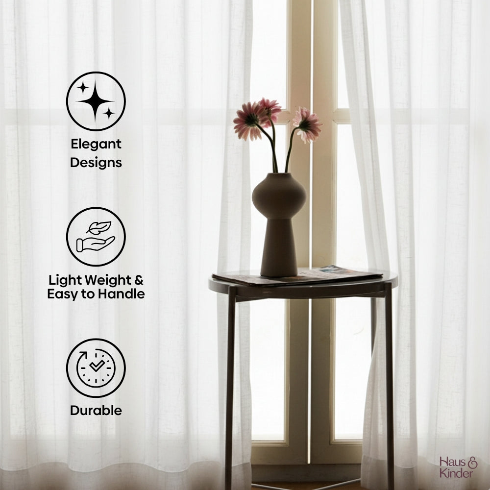 Polyester Embroidery Door Curtain Sketch Vine, Grey