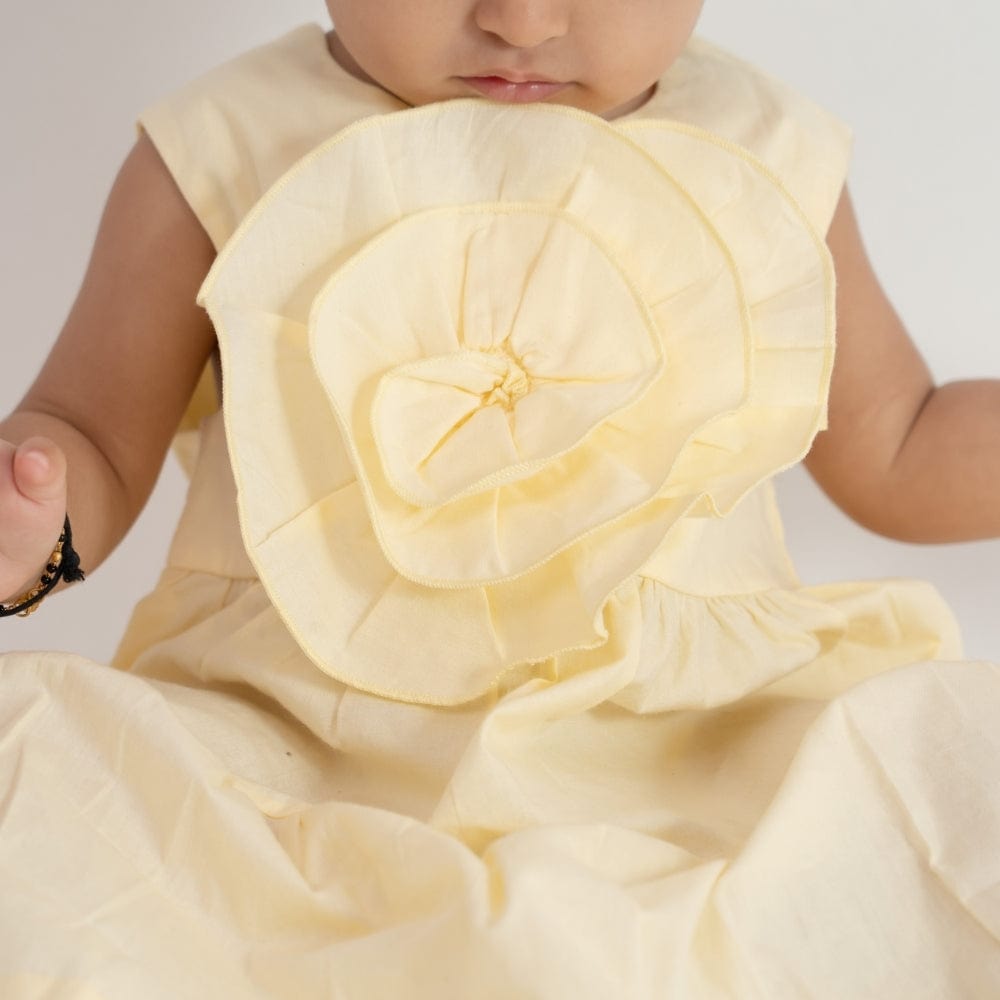 Baby Rose Frock- Yellow
