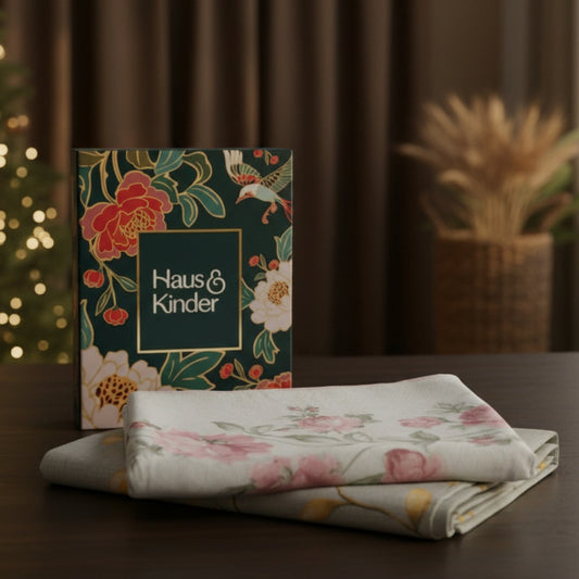 Florence Single Bed Sheet Set of 4, Ivory & Pink