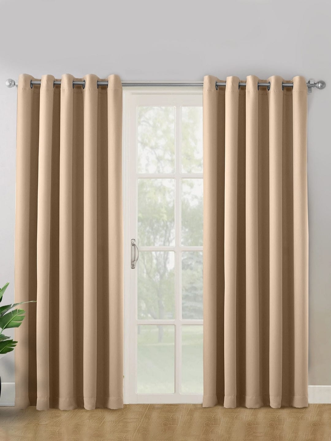 Solid blackout curtains set of 2, Ecru