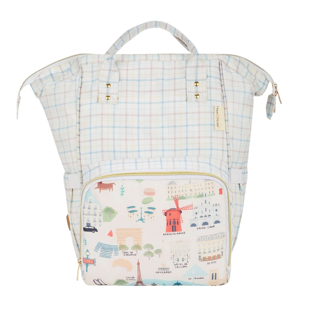 Chic Diaper Bag Backpack (Capacity - 20L) , Mom in Paris